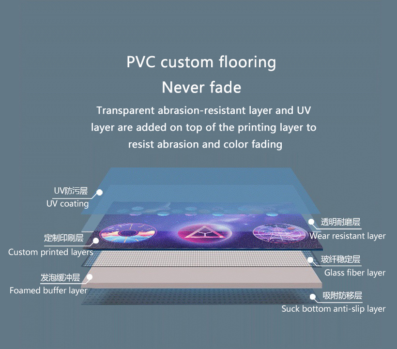 PVC Color Custom Printed Floor