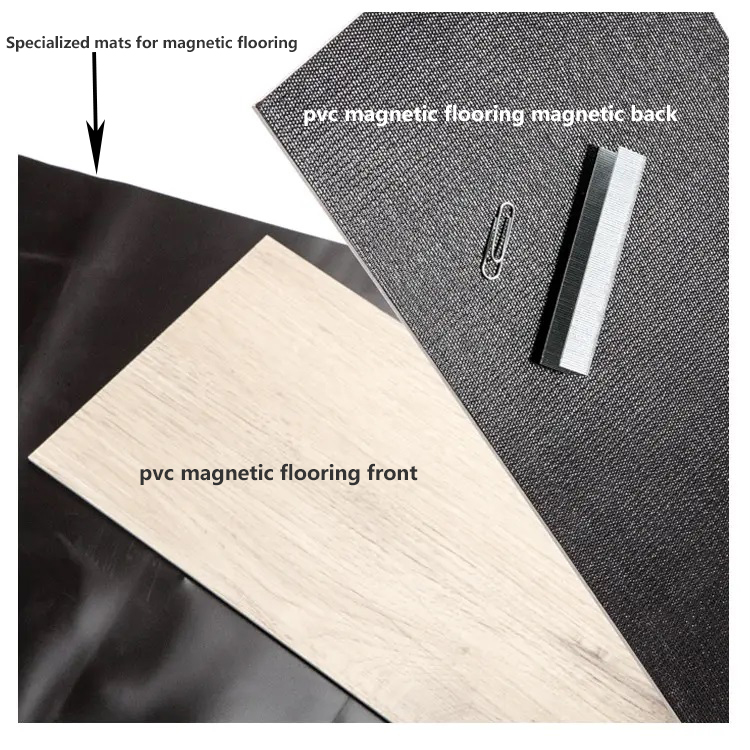 Magnetic pvc plank flooring